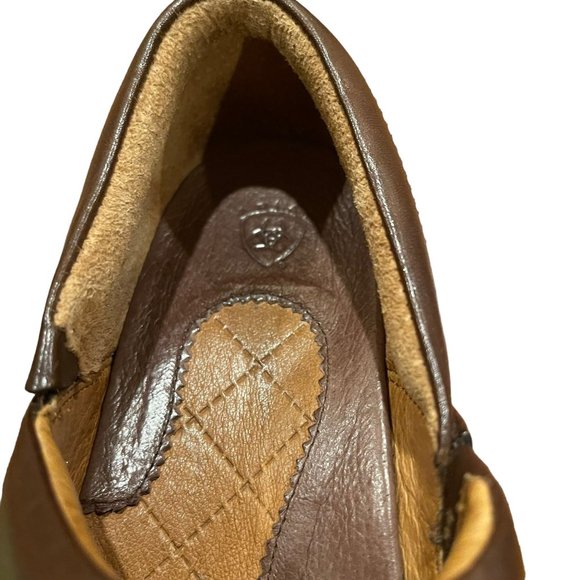 Ariat Danish Clogs Brown Leather Slip-on Wedge Shoes Size 38 - Picture 6 of 8